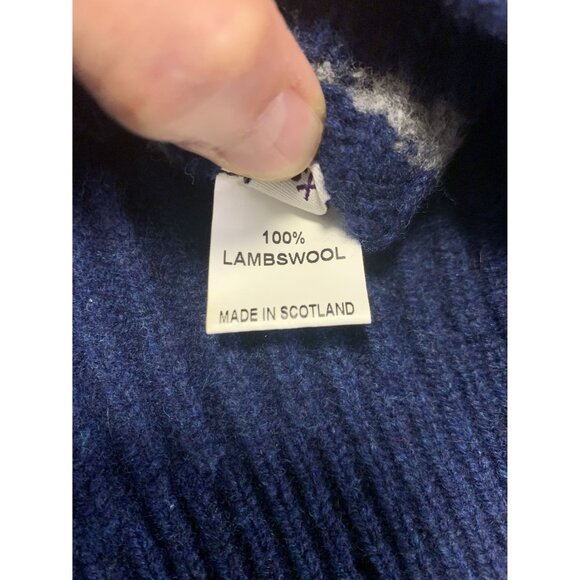 Harry Potter XS Ravenclaw Quidditch Blue Gray Scotland Lambswool Crewneck Sweate - Picture 9 of 12